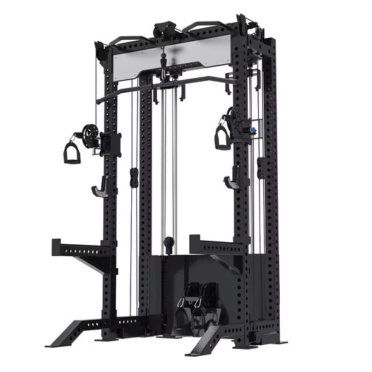 GymShop Commercial 3 x 3” Cable Squat Rack (6 Pulley)