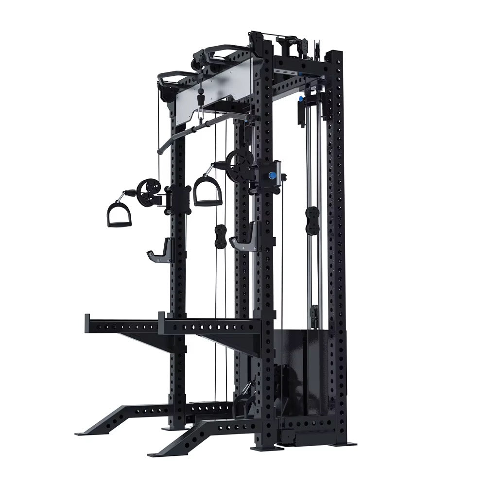 GymShop Commercial 3 x 3” Cable Squat Rack (6 Pulley)
