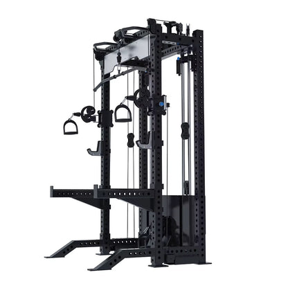 GymShop Commercial 3 x 3” Cable Squat Rack (6 Pulley)